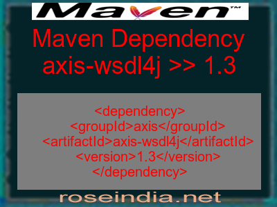 Maven dependency of axis-wsdl4j version 1.3