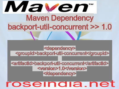 Maven dependency of backport-util-concurrent version 1.0