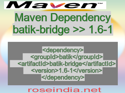 Maven dependency of batik-bridge version 1.6-1