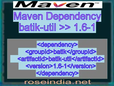 Maven dependency of batik-util version 1.6-1
