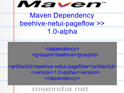 Maven dependency of beehive-netui-pageflow version 1.0-alpha