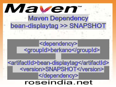 Maven dependency of bean-displaytag version SNAPSHOT