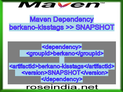 Maven dependency of berkano-kisstags version SNAPSHOT