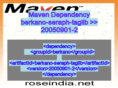 Maven dependency of berkano-seraph-taglib version 20050901-2
