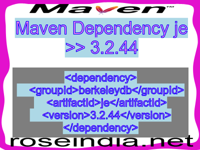 Maven dependency of je version 3.2.44