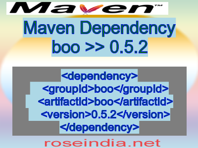 Maven dependency of boo version 0.5.2