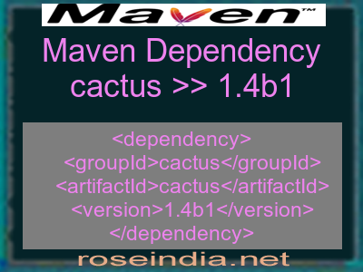 Maven dependency of cactus version 1.4b1