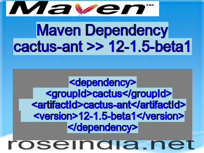 Maven dependency of cactus-ant version 12-1.5-beta1
