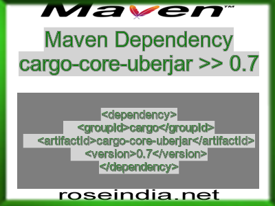 Maven dependency of cargo-core-uberjar version 0.7