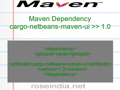 Maven dependency of cargo-netbeans-maven-ui version 1.0