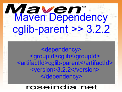 Maven dependency of cglib-parent version 3.2.2