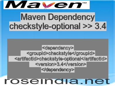 Maven dependency of checkstyle-optional version 3.4