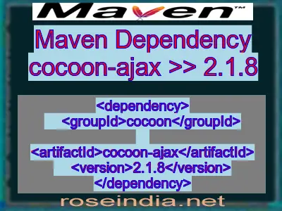 Maven dependency of cocoon-ajax version 2.1.8