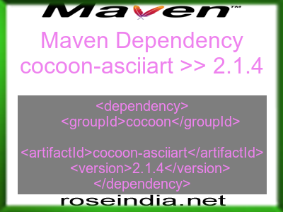 Maven dependency of cocoon-asciiart version 2.1.4