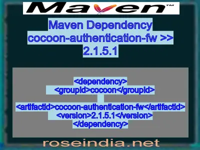 Maven dependency of cocoon-authentication-fw version 2.1.5.1