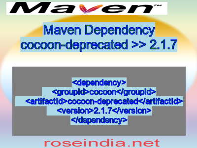 Maven dependency of cocoon-deprecated version 2.1.7
