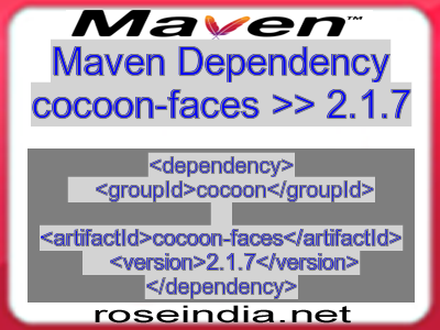 Maven dependency of cocoon-faces version 2.1.7