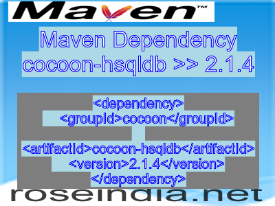 Maven dependency of cocoon-hsqldb version 2.1.4