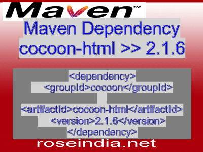 Maven dependency of cocoon-html version 2.1.6