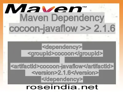 Maven dependency of cocoon-javaflow version 2.1.6