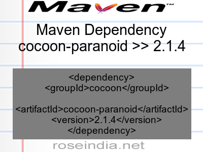 Maven dependency of cocoon-paranoid version 2.1.4