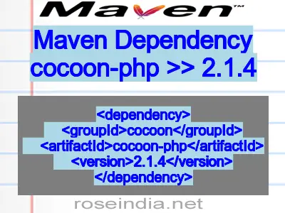 Maven dependency of cocoon-php version 2.1.4