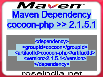 Maven dependency of cocoon-php version 2.1.5.1