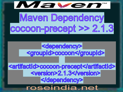 Maven dependency of cocoon-precept version 2.1.3