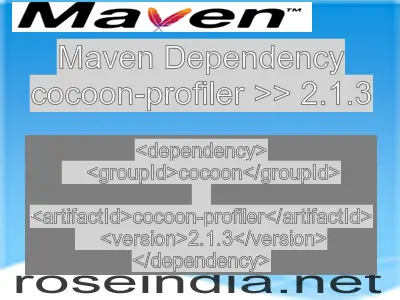 Maven dependency of cocoon-profiler version 2.1.3