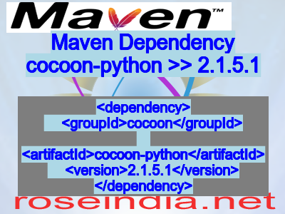 Maven dependency of cocoon-python version 2.1.5.1