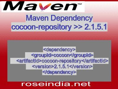 Maven dependency of cocoon-repository version 2.1.5.1