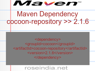 Maven dependency of cocoon-repository version 2.1.6