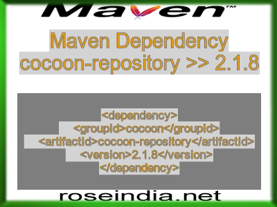 Maven dependency of cocoon-repository version 2.1.8