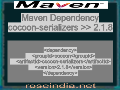 Maven dependency of cocoon-serializers version 2.1.8