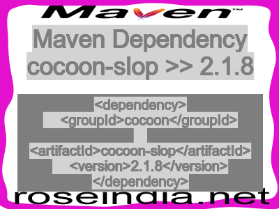 Maven dependency of cocoon-slop version 2.1.8