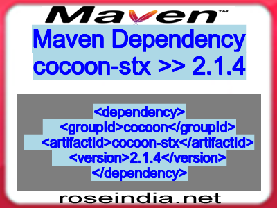 Maven dependency of cocoon-stx version 2.1.4
