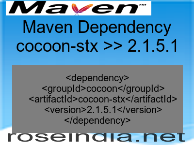 Maven dependency of cocoon-stx version 2.1.5.1