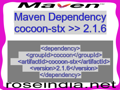 Maven dependency of cocoon-stx version 2.1.6