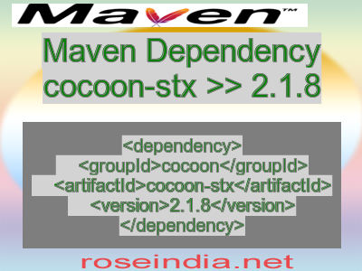 Maven dependency of cocoon-stx version 2.1.8