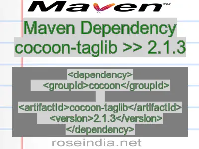Maven dependency of cocoon-taglib version 2.1.3