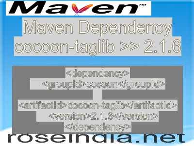 Maven dependency of cocoon-taglib version 2.1.6