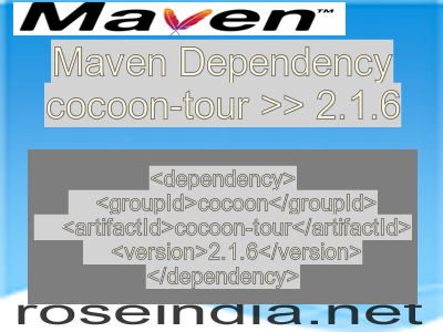 Maven dependency of cocoon-tour version 2.1.6