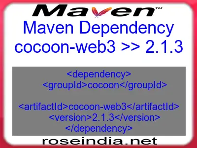 Maven dependency of cocoon-web3 version 2.1.3
