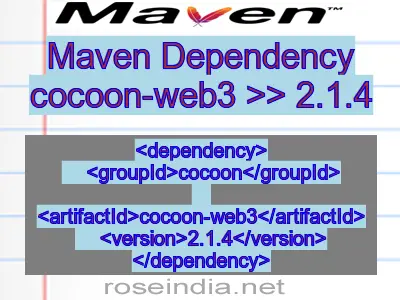 Maven dependency of cocoon-web3 version 2.1.4