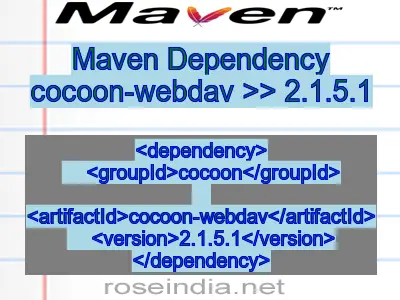Maven dependency of cocoon-webdav version 2.1.5.1