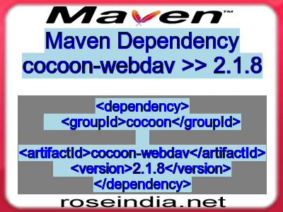 Maven dependency of cocoon-webdav version 2.1.8