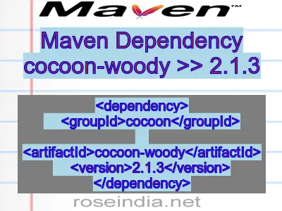 Maven dependency of cocoon-woody version 2.1.3