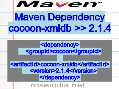 Maven dependency of cocoon-xmldb version 2.1.4