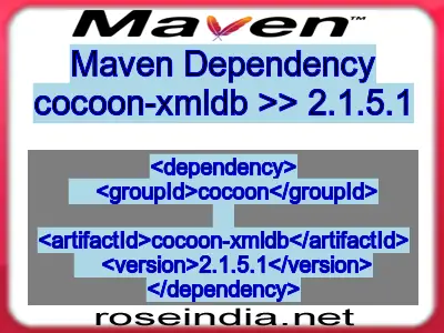 Maven dependency of cocoon-xmldb version 2.1.5.1