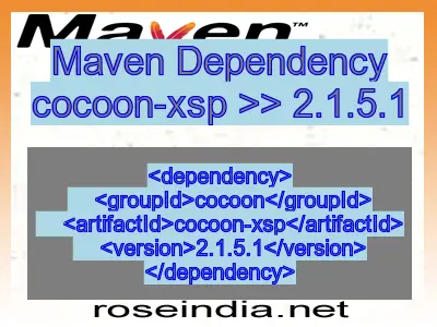 Maven dependency of cocoon-xsp version 2.1.5.1